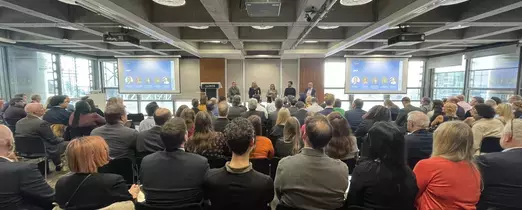 Image of crowd and panelists for the March 2024 Q&A sessions