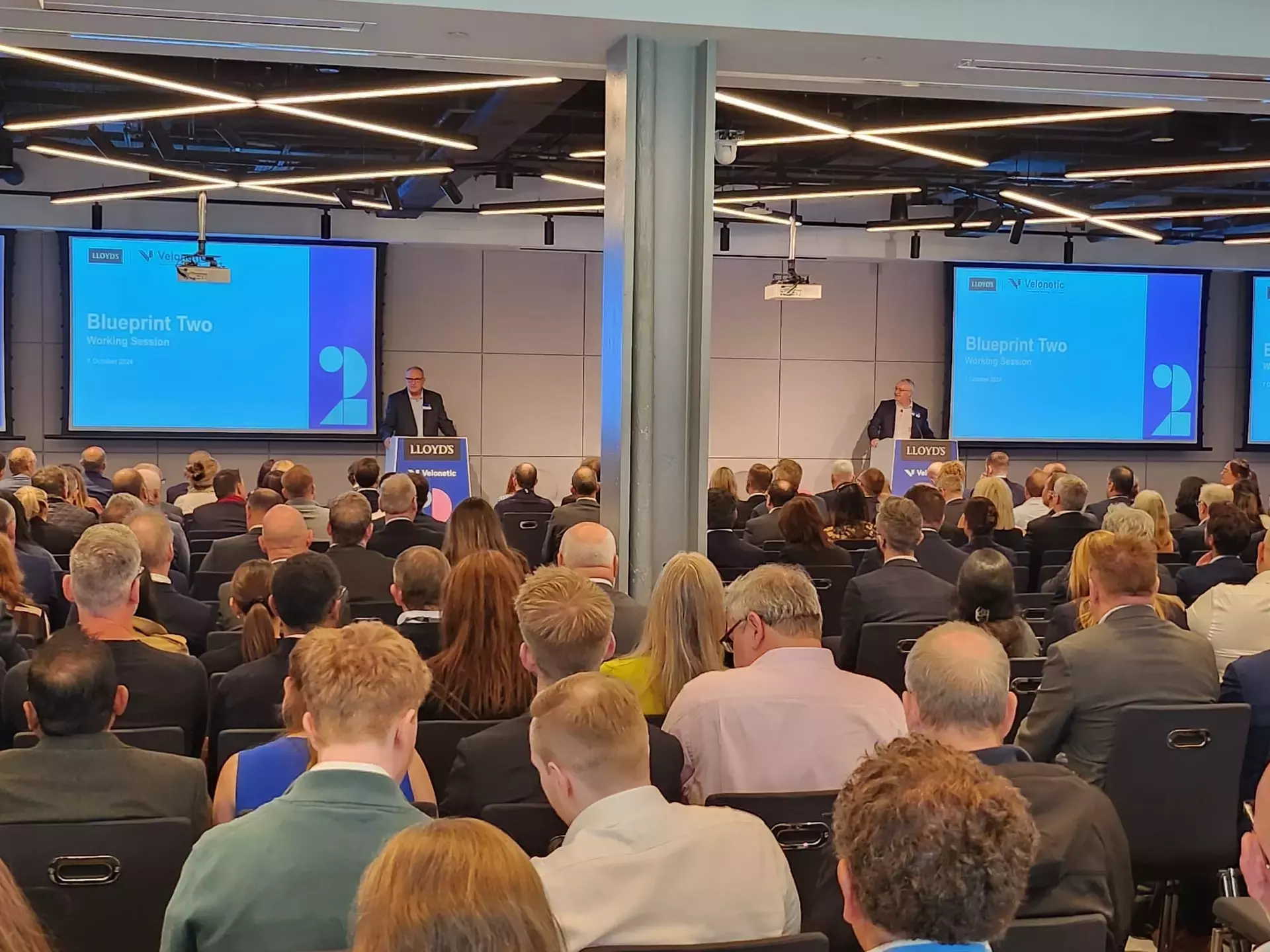 Image of the crowd in the main plenary session at the Blueprint Two Working Session 7 October 2024